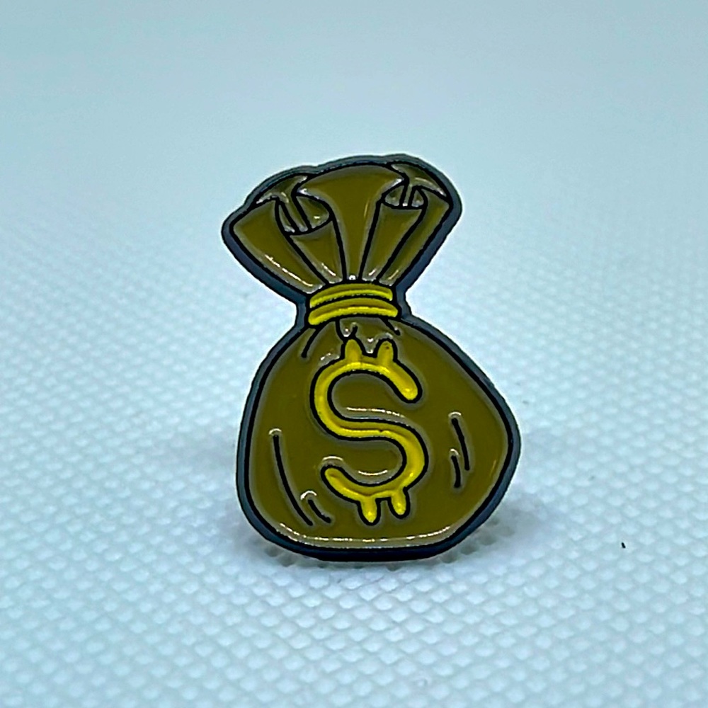 Money in the Bag metal pin
